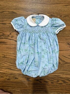 TBBC Germantown Toile Girl’s blue bubble 2T - like new!